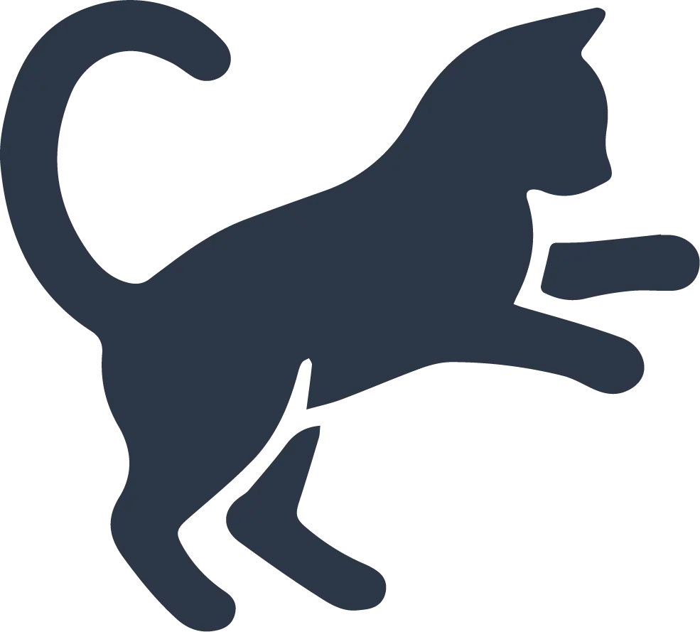 Playful cat icon